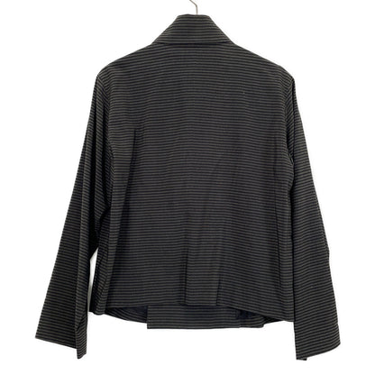 JURGEN LEHL Black Silk x Cotton Border Shirt Jacket