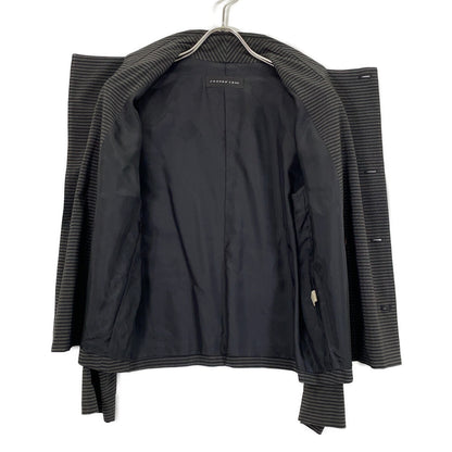 JURGEN LEHL Black Silk x Cotton Border Shirt Jacket