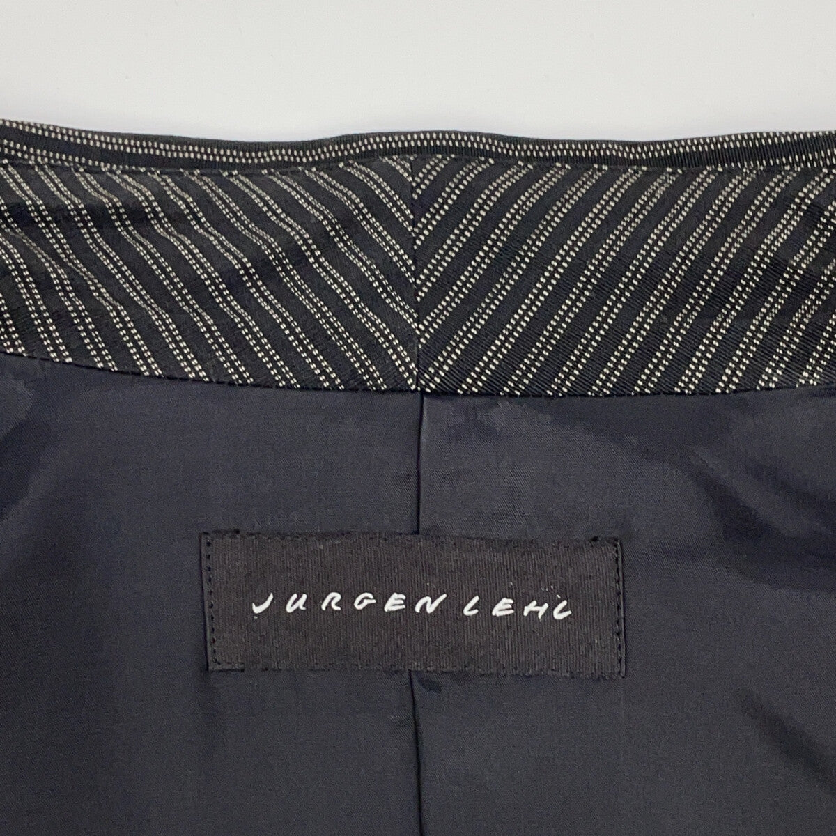 JURGEN LEHL Black Silk x Cotton Border Shirt Jacket