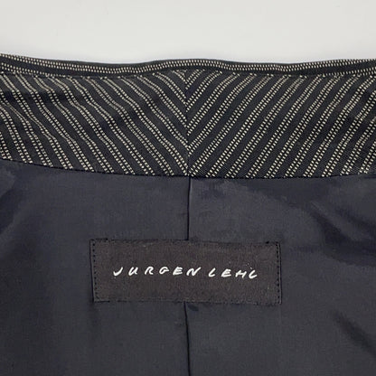 JURGEN LEHL Black Silk x Cotton Border Shirt Jacket