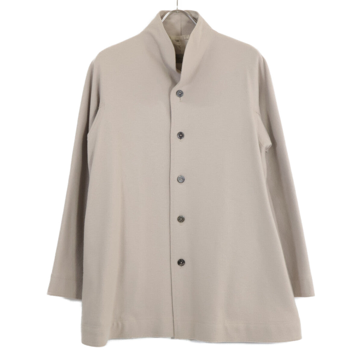 JURGEN LEHL Jurgen Lehl Beige Wool Stand Collar Coat Coat