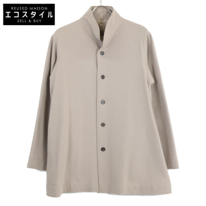 JURGEN LEHL Jurgen Lehl Beige Wool Stand Collar Coat Coat