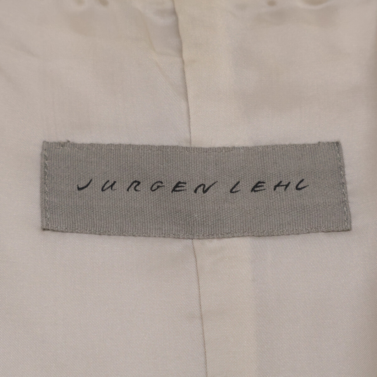 JURGEN LEHL Jurgen Lehl Beige Wool Stand Collar Coat Coat