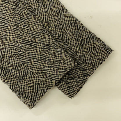 JURGEN LEHL Grey Plaid Silk x Wool Collarless Jacket