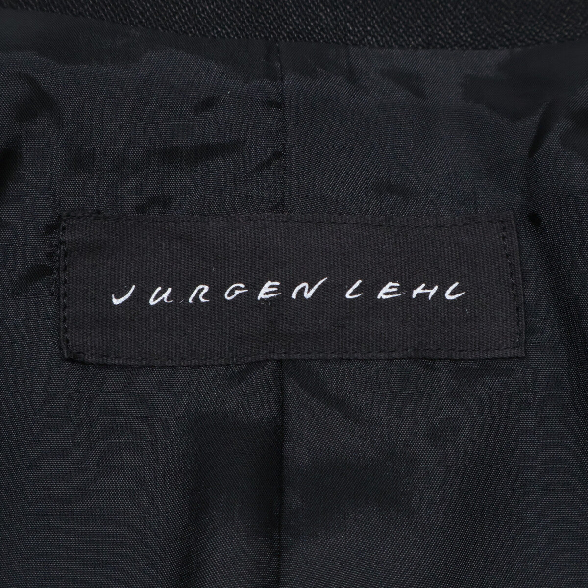 JURGEN LEHL ヨーガンレール ブラック ウール×リネン テーラードジャケット ジャケット