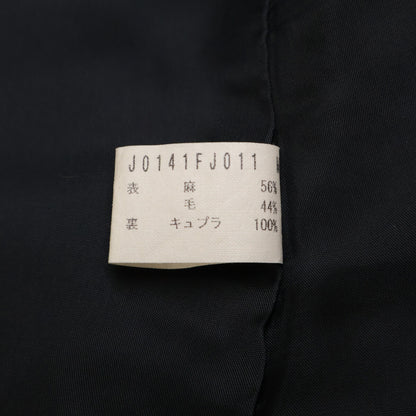 JURGEN LEHL 约翰雷尔 黑色 羊毛亚麻混纺 西装外套 夹克