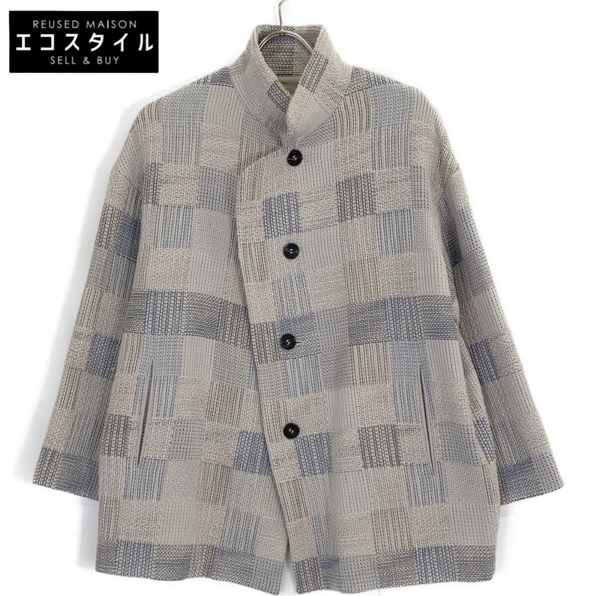 White Wool Plaid Check Tweed Coat for Women