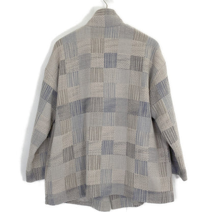White Wool Plaid Check Tweed Coat for Women