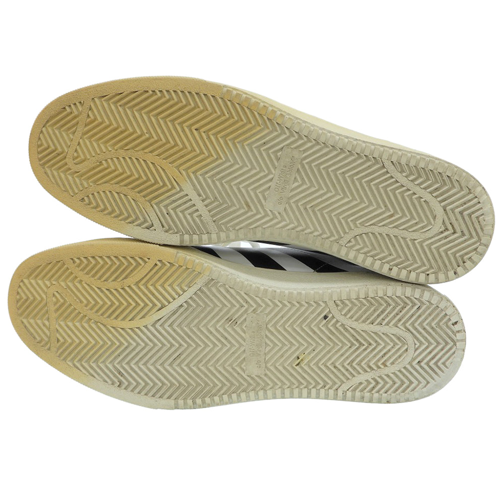 OFF-WHITE オフホワイト DIAGONALS レザー スニーカー シューズ メンズ ホワイト×ブラック 41 16SS シューズ 41