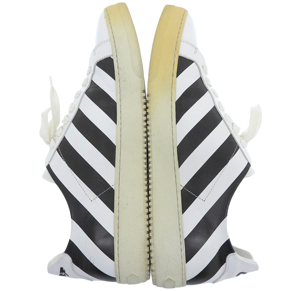 OFF-WHITE オフホワイト DIAGONALS レザー スニーカー シューズ メンズ ホワイト×ブラック 41 16SS シューズ 41