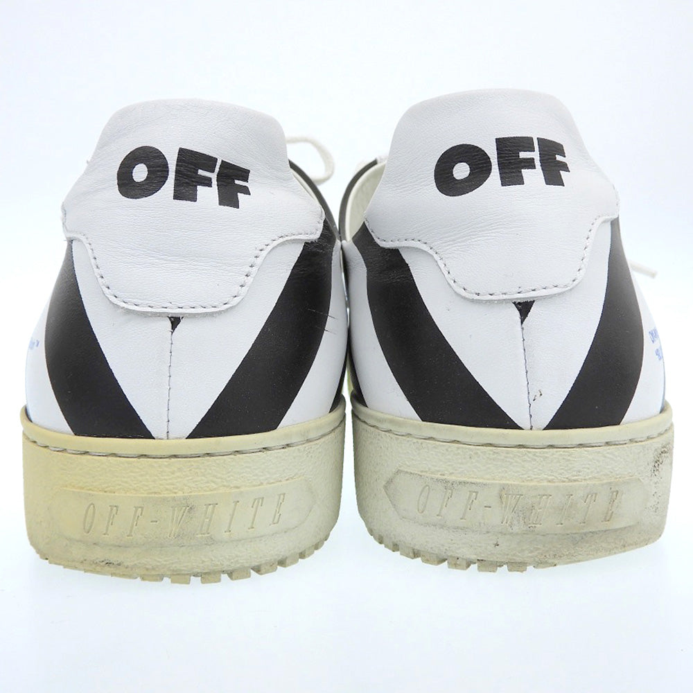 OFF-WHITE オフホワイト DIAGONALS レザー スニーカー シューズ メンズ ホワイト×ブラック 41 16SS シューズ 41