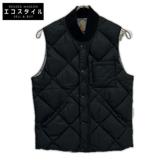 Black Quilted Down Vest Vest 36 Men's