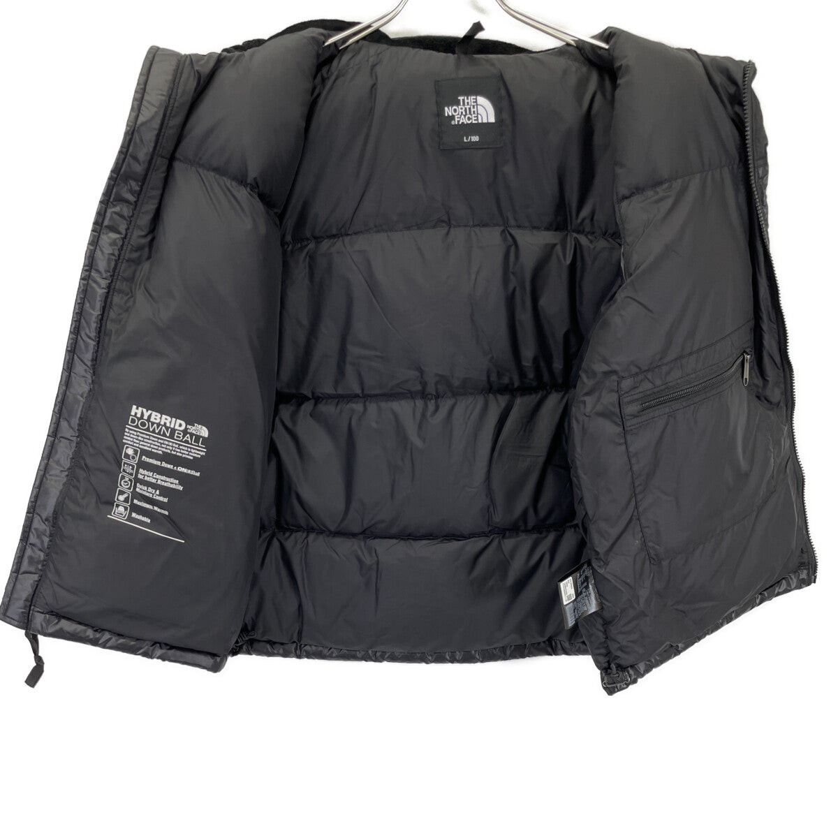 黑色 NUPTSE HYBRID DOWN BALL VEST 马甲 L 男士
