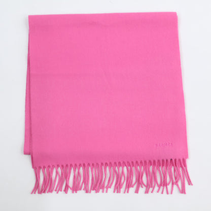 Embroidered Logo 100% Cashmere Fringe Scarf for Women