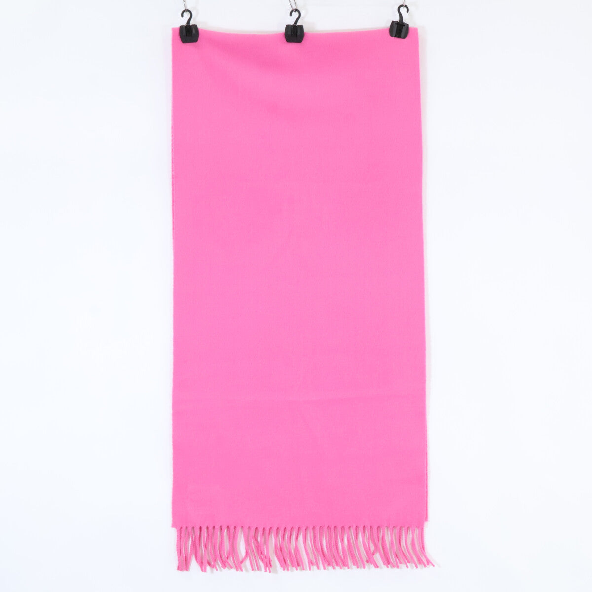 Embroidered Logo 100% Cashmere Fringe Scarf for Women