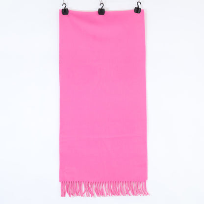 Embroidered Logo 100% Cashmere Fringe Scarf for Women