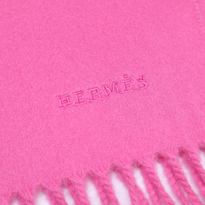 Embroidered Logo 100% Cashmere Fringe Scarf for Women