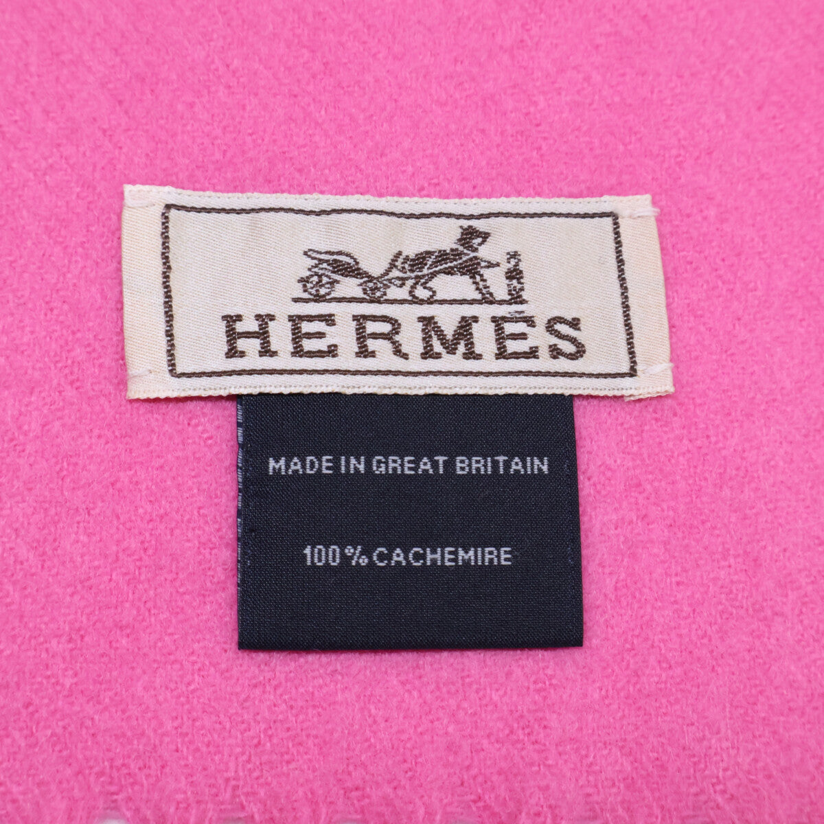 Embroidered Logo 100% Cashmere Fringe Scarf for Women