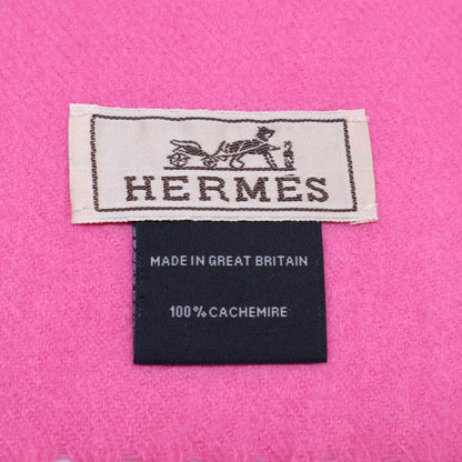 Embroidered Logo 100% Cashmere Fringe Scarf for Women