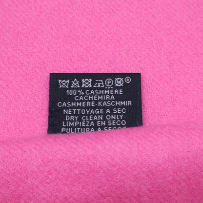 Embroidered Logo 100% Cashmere Fringe Scarf for Women