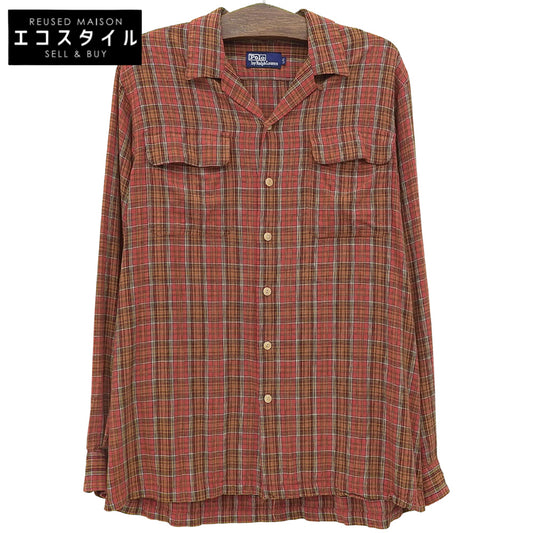 Plaid 90s Long Sleeve Shirt Top Men's Red L