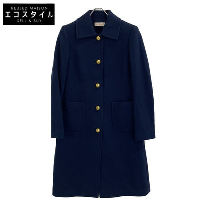 Tory Burch 汤丽柏琦 10006301 海军蓝 金扣 大衣 长款大衣