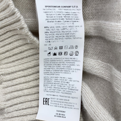 7115503A4 象牙色 羊毛 徽标贴花 罗纹针织 上衣 M 男士