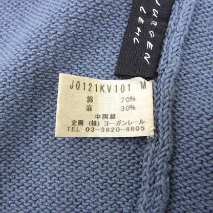 亚麻混棉长款开衫女装上衣 蓝色 M 码上衣 M 码 女士