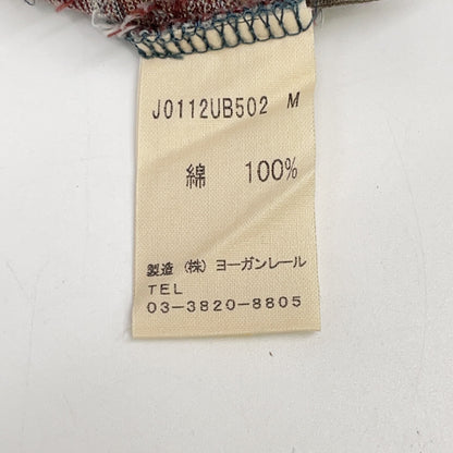 JURGEN LEHL ヨーガンレール ｸﾞﾚｰ×ﾌﾞﾗｳﾝ ｺｯﾄﾝ 総柄 ｶｯﾄｿｰ トップス