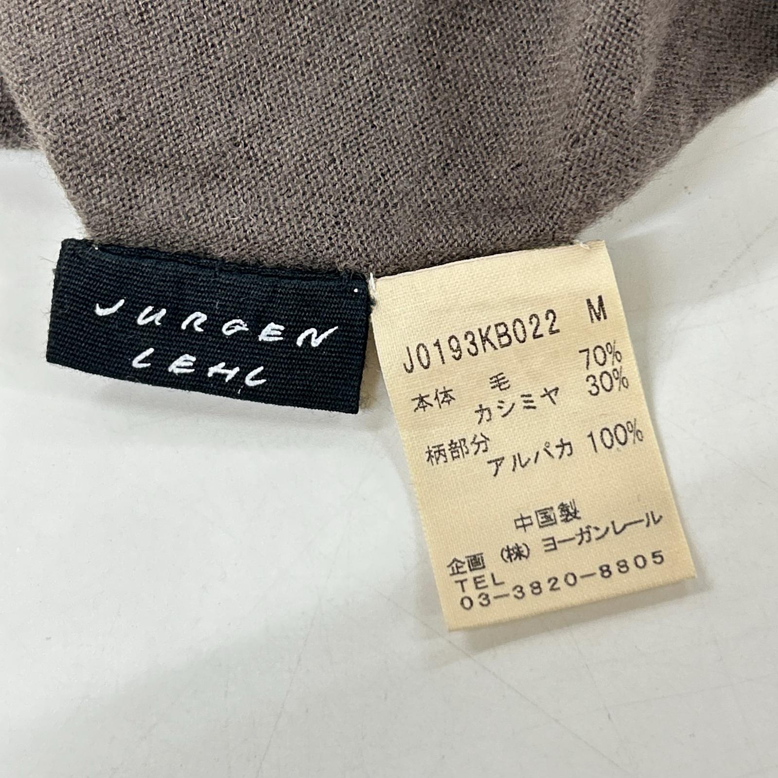 JURGEN LEHL ヨーガンレール J0193KB022 グレージュ カシミヤ×ウール