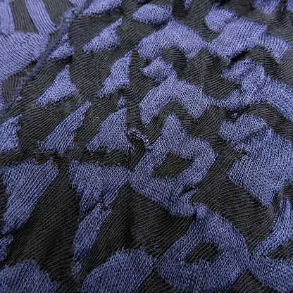 Product Scouring Cache Coeur Cut-and-Sewn Silk x Cotton Top for Women, Navy x Black, Size M