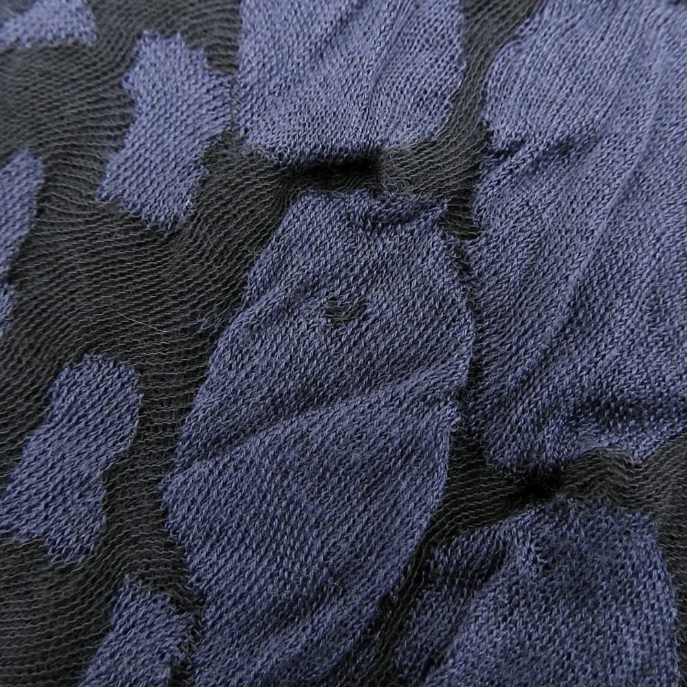 Product Scouring Cache Coeur Cut-and-Sewn Silk x Cotton Top for Women, Navy x Black, Size M