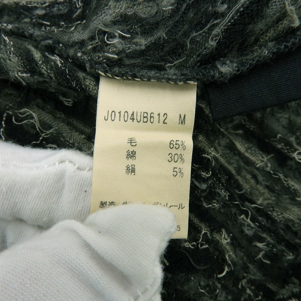 JURGEN LEHL ヨーガンレール ジャガード カットソー トップス シルク×ウール×コットン レディース ブラック系 M トップス