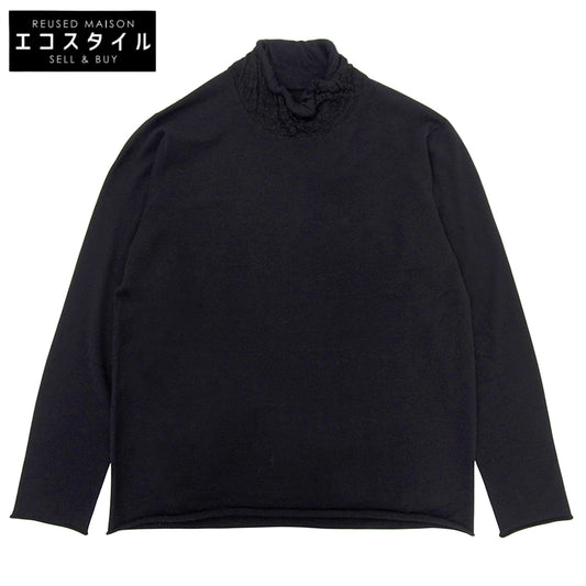 ハイネック ニット カシミヤ×ウール×アルパカ トップス レディース ブラック M トップス M レディース