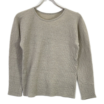 JURGEN LEHL Grey Wool x Cotton Pile Fabric Cut-and-Sew Top