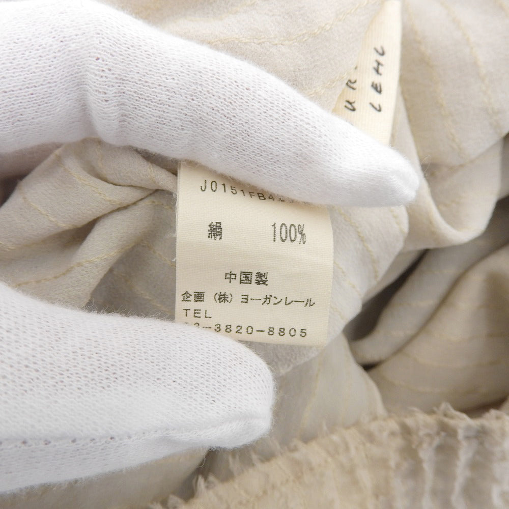 荷叶边 100%真丝 开衫 上衣 女士 米色 M 上衣 M 女士