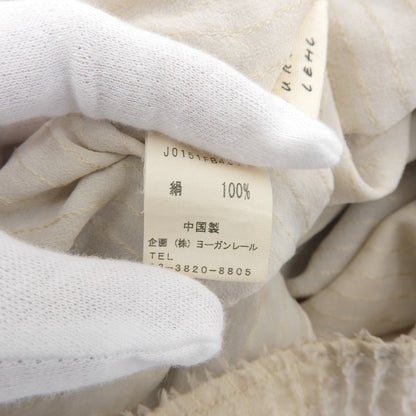 荷叶边 100%真丝 开衫 上衣 女士 米色 M 上衣 M 女士