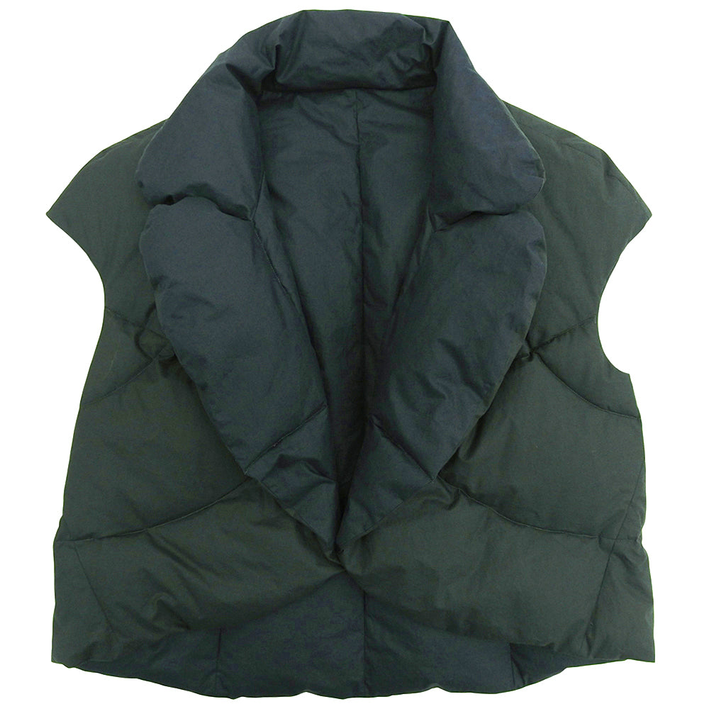 Quilted Down Vest Cotton Women's Grey L Vest L Women's