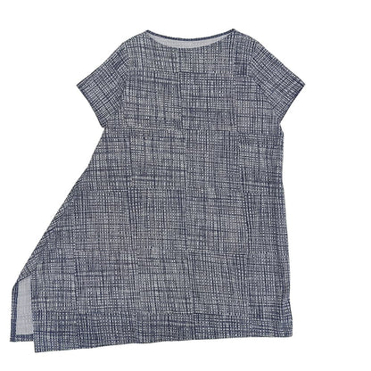 JURGEN LEHL All-Over Pattern Cotton Dress Women's Blue x White M Dress