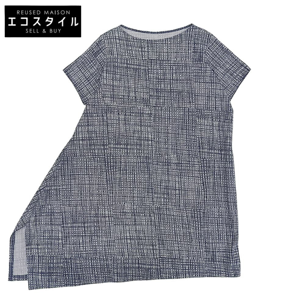 JURGEN LEHL All-Over Pattern Cotton Dress Women's Blue x White M Dress