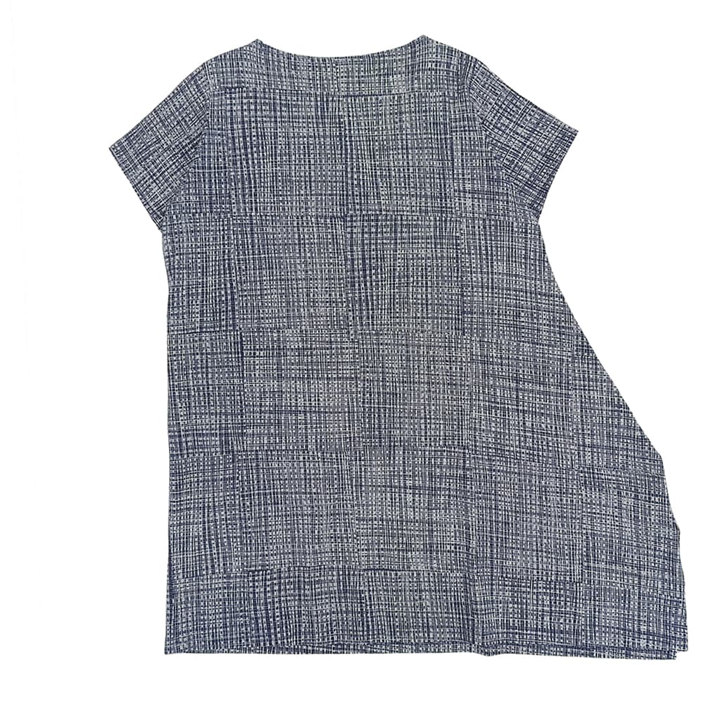 JURGEN LEHL All-Over Pattern Cotton Dress Women's Blue x White M Dress