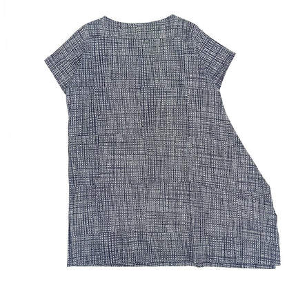 JURGEN LEHL All-Over Pattern Cotton Dress Women's Blue x White M Dress