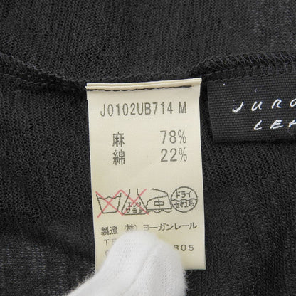 JURGEN LEHL ヨーガンレール リネン×コットン カーディガン トップス レディース ブラック M トップス