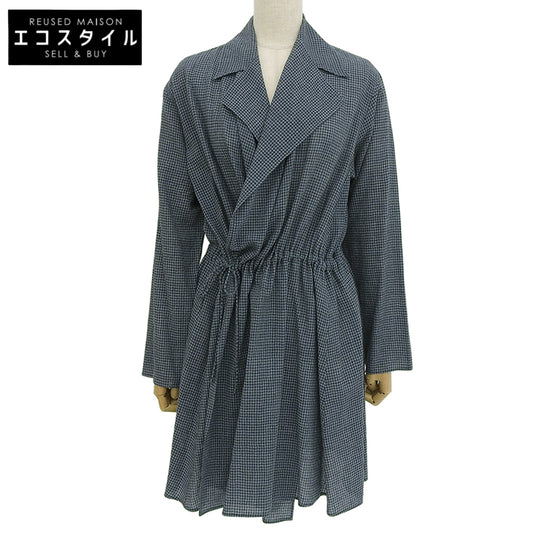 Wool Plaid Shirt Dress for Women Blue M Dress M Women