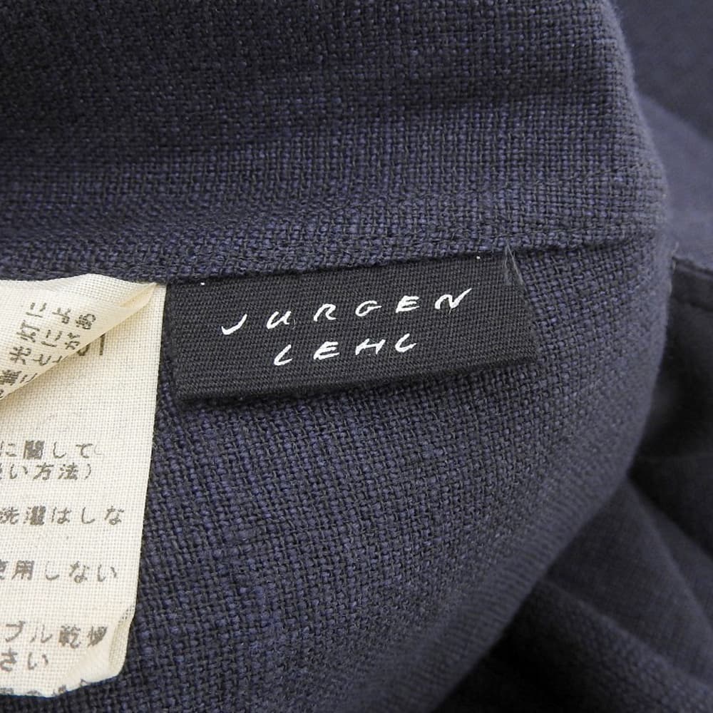 JURGEN LEHL ヨーガンレール 亚麻衬衫连衣裙 女士 海军蓝 M 连衣裙