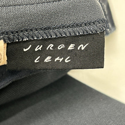 JURGEN LEHL ヨーガンレール 海军蓝 羊毛×真丝 长裤 M