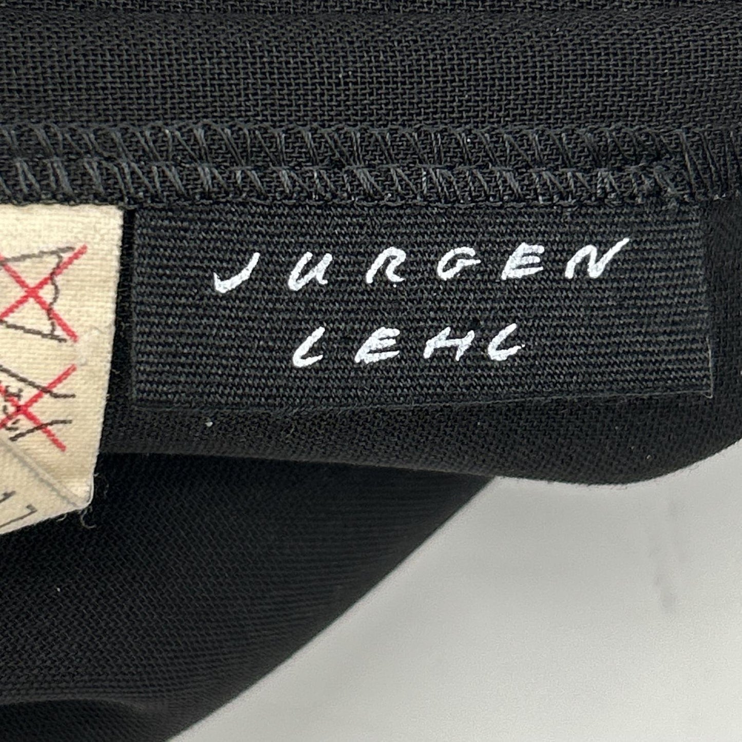 JURGEN LEHL ヨーガンレール ﾌﾞﾗｯｸ ｳｰﾙ×ｼﾙｸ ｽﾗｯｸｽ ボトムス M