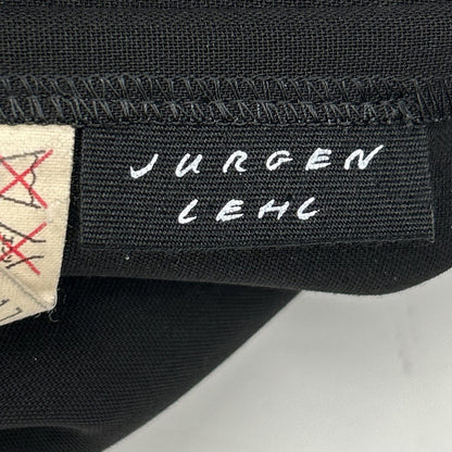 JURGEN LEHL ヨーガンレール ﾌﾞﾗｯｸ ｳｰﾙ×ｼﾙｸ ｽﾗｯｸｽ ボトムス M