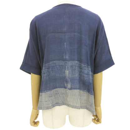 Wool Cardigan Top for Women Indigo M