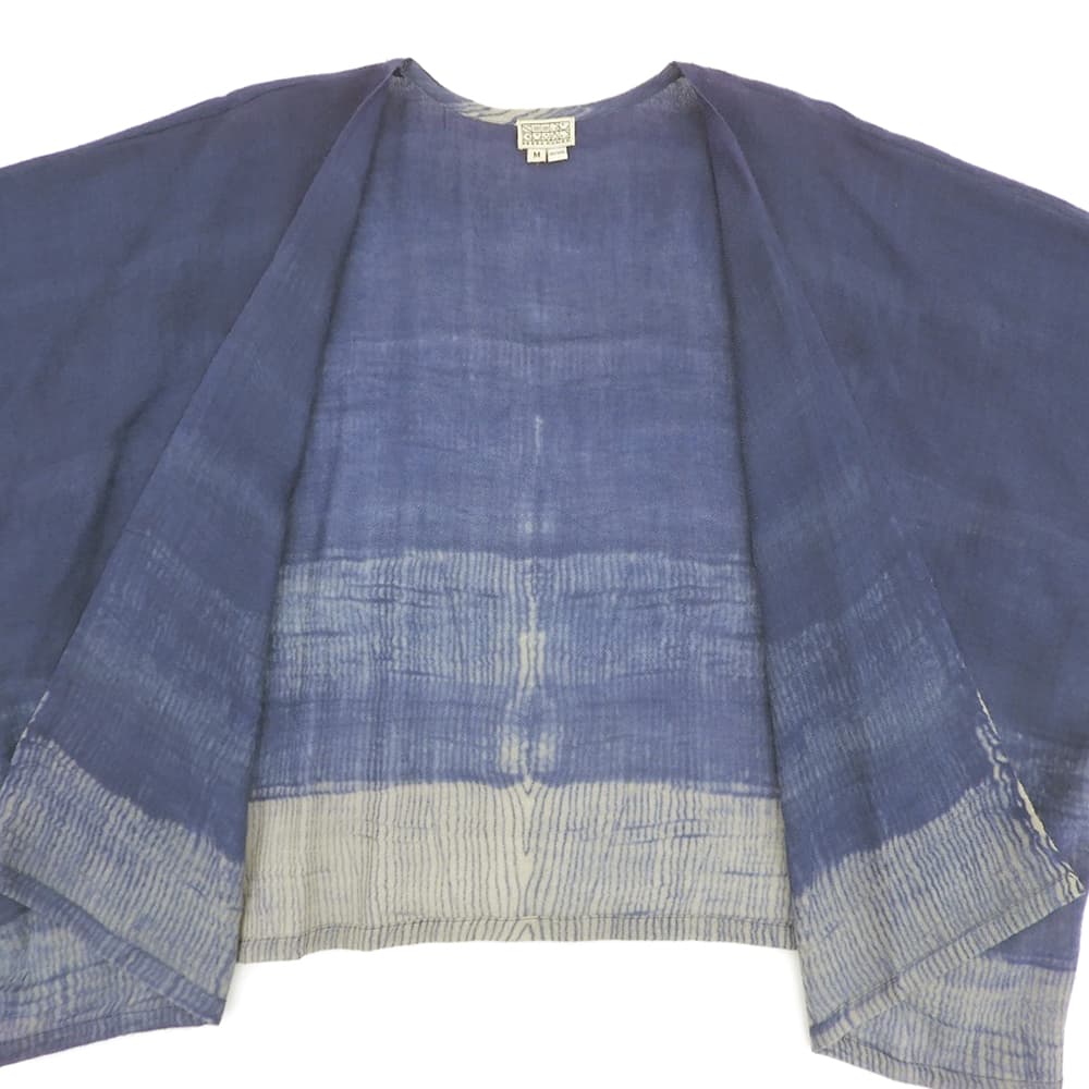 Wool Cardigan Top for Women Indigo M